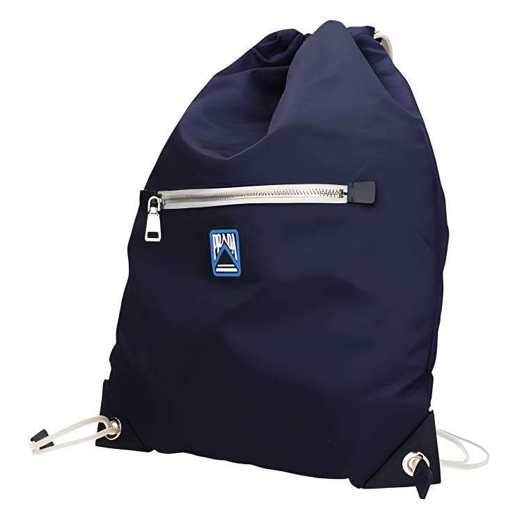 PRADA Fabric Backpack Unisex Blue