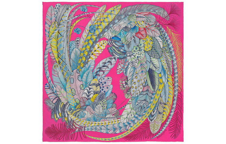 HERMES Silk Scarves Women's Red