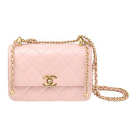 CHANEL 19Bag Calfskin Flap Bag, Envelope Bag, Shoulder Bag, Crossbody Bag Mini Women's Cherry Blossom Pink