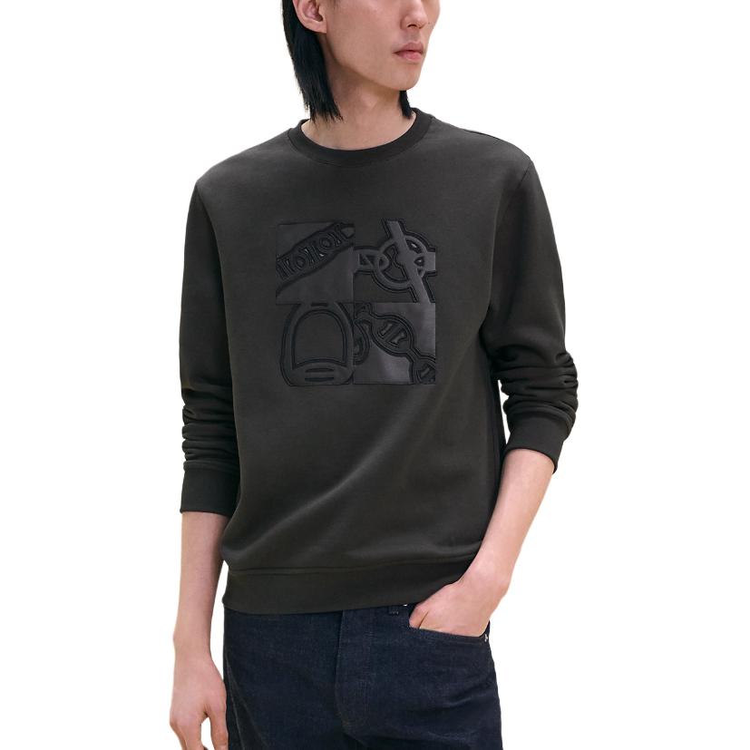 HERMES FW24 Sweatshirt Men's Black