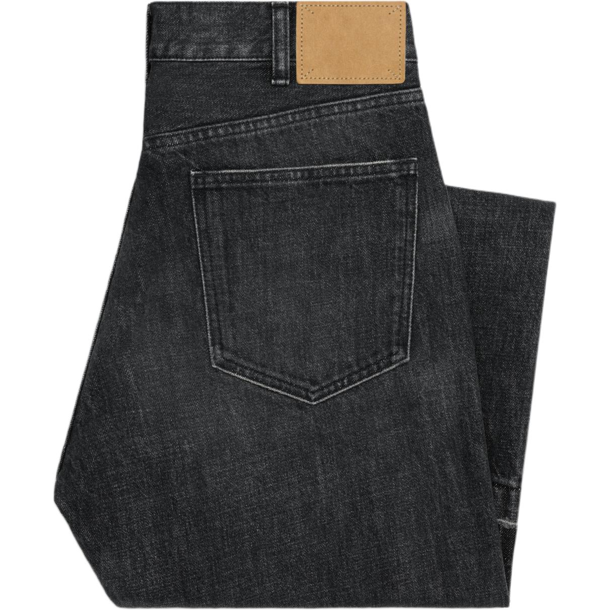 CELINE Wesley Jeans In Black Ice Rinse Wash Denim