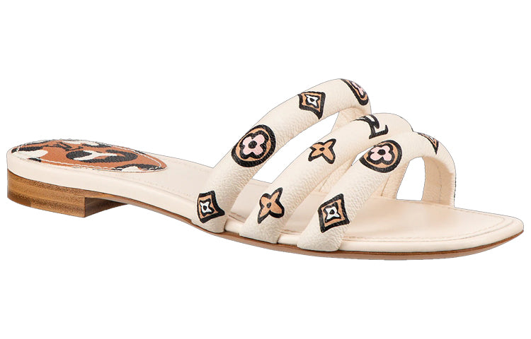 LOUIS VUITTON Appeal Sandals 'White With Black Beige Monogram' Women's