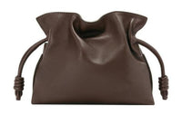 LOEWE Flamenco Clutch In Nappa Calfskin Chocolate