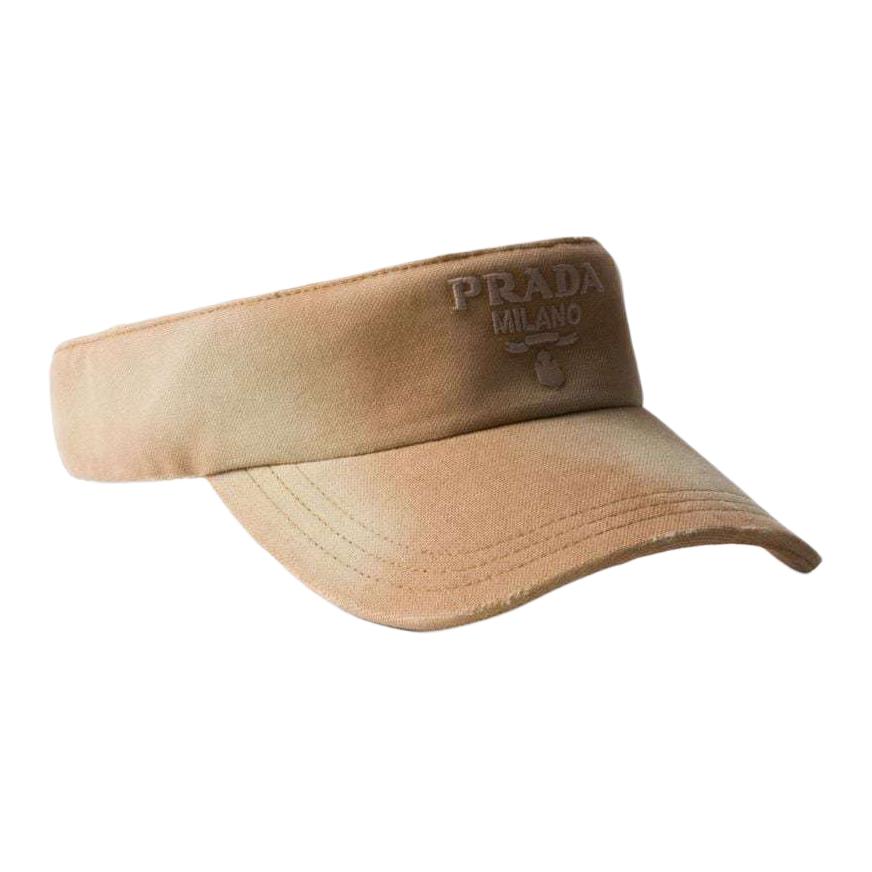 PRADA Canvas Sun Protection Hats Women's Brown