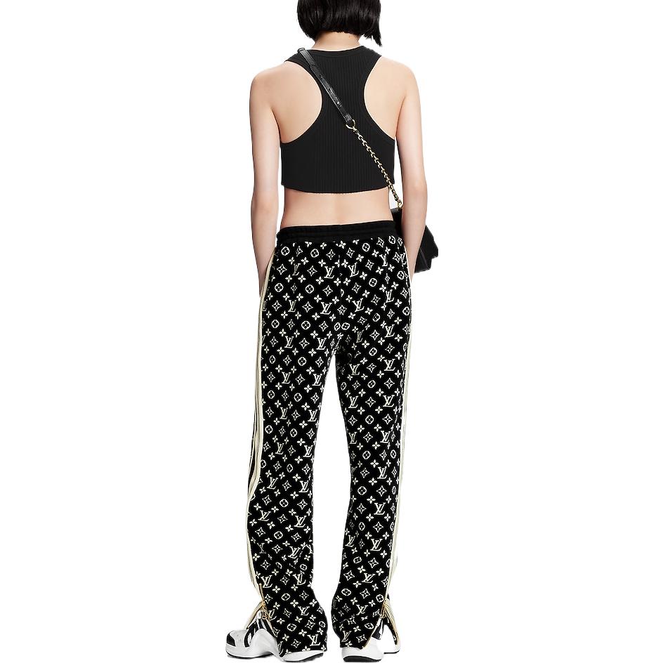 LOUIS VUITTON FW22 Knitted Sports Pants Women's Black