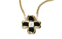 CHANEL Metal Artificial Pearl Rhinestone Crystal Resin Necklaces Women's Gold