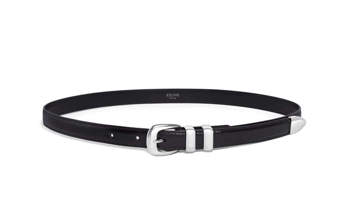 CELINE Leather Belts Women's Black