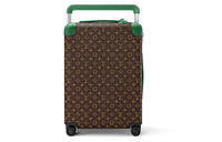 LOUIS VUITTON Horizon Coated Canvas Cow Leather Patchwork Trim Suitcase Luggage 20 Inch Men's Brown & Green