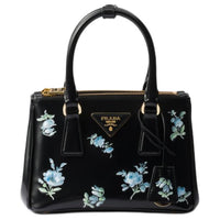 PRADA Galleria Killer Bag Shiny Leather Shoulder Bag Crossbody Bag Handbag Mini Women's Black
