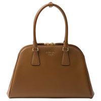 PRADA Calfskin Shoulder Bag Medium Size Unisex Caramel