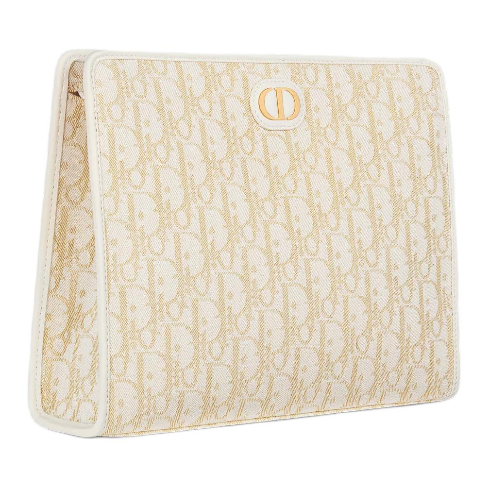 DIOR 30 Montaigne Cotton Clutch Women's Gold