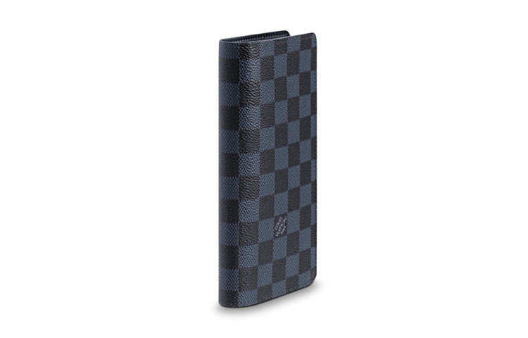 LOUIS VUITTON Wallet Brazza Damier Cobalt Black/Blue