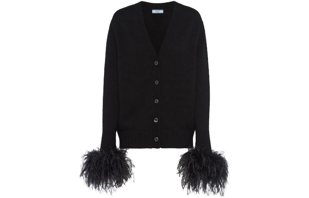 PRADA Button Up V Neck Cardigan