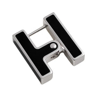 HERMES Metal Earrings Men's Black