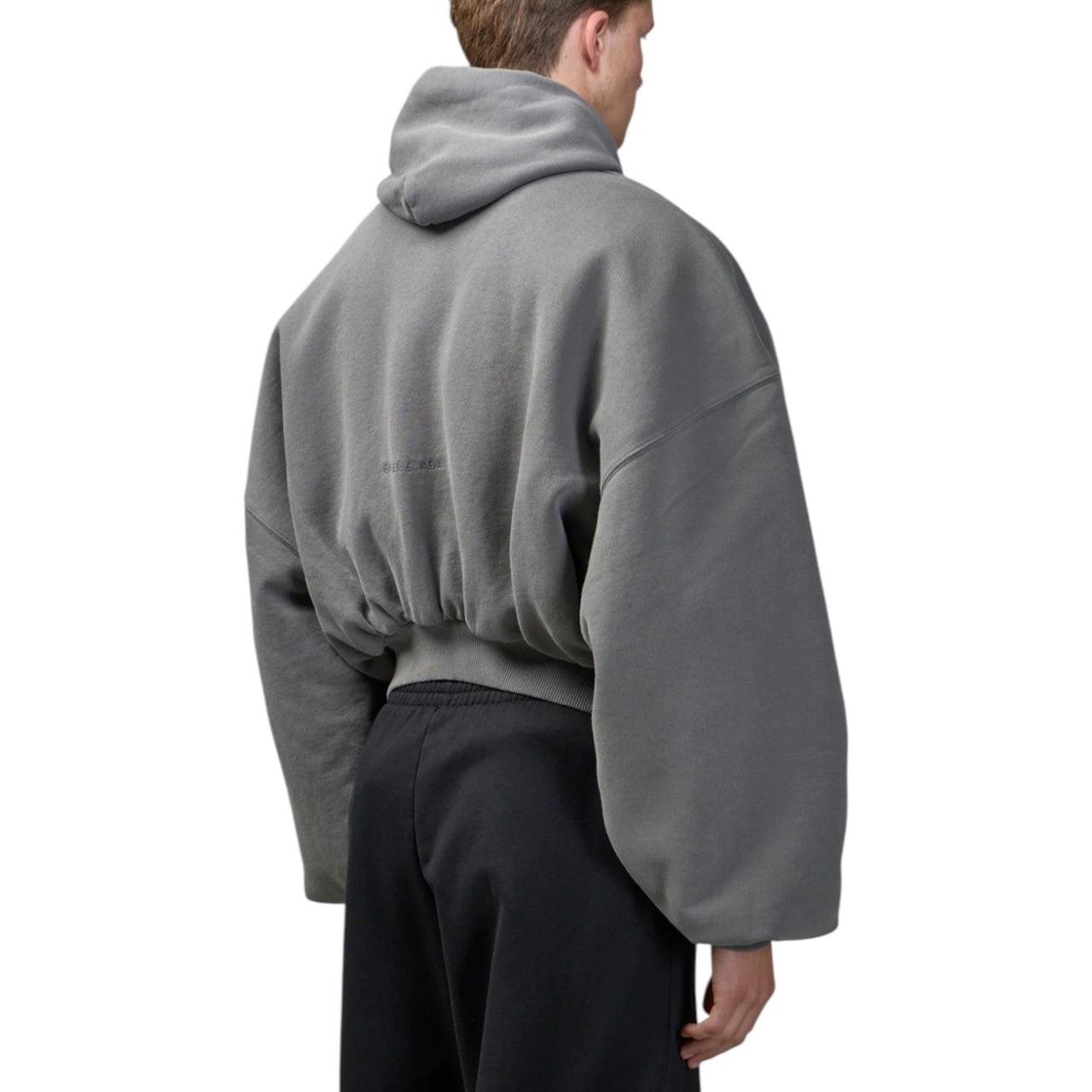Balenciaga Human Being Round Zip-Up Hoodie 'Dark Grey' 827153TSVB91441