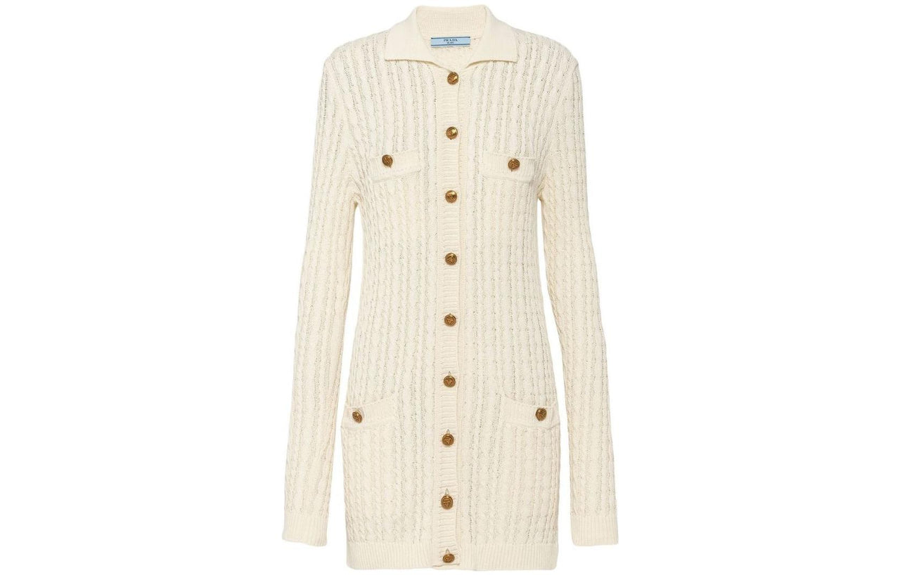 PRADA SS23 Long-Sleeved Dresses Women's Beige