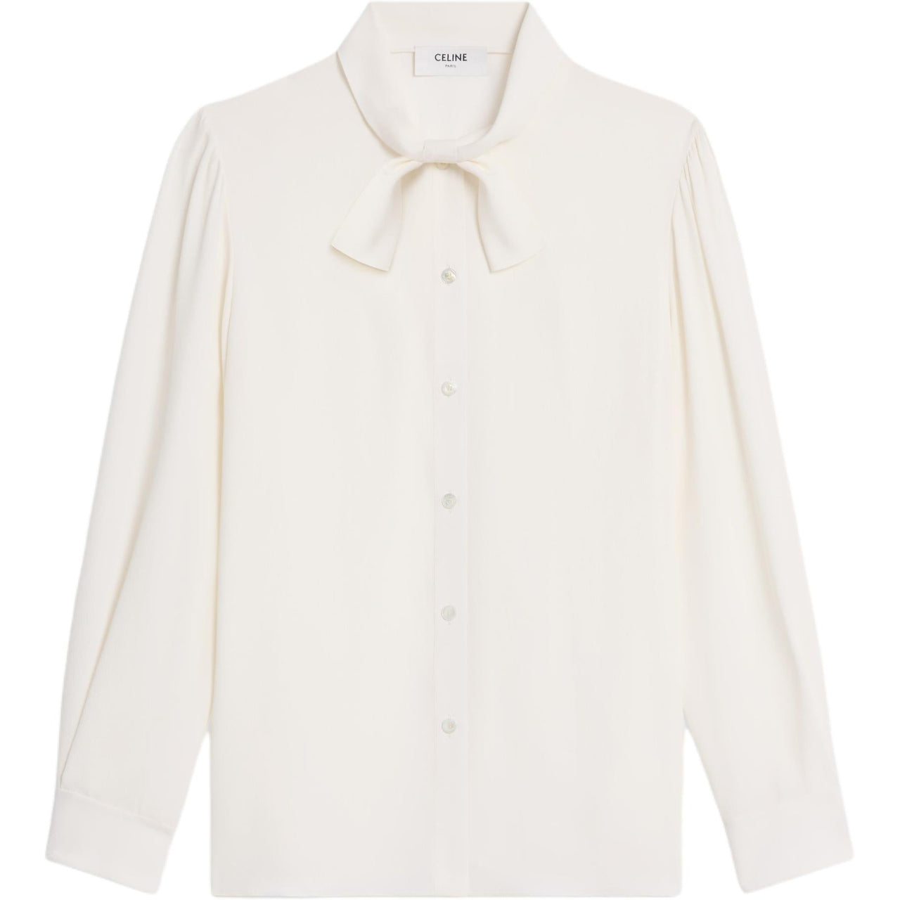 CELINE Lavallière Blouse In Crêpe De Soie And Acetate