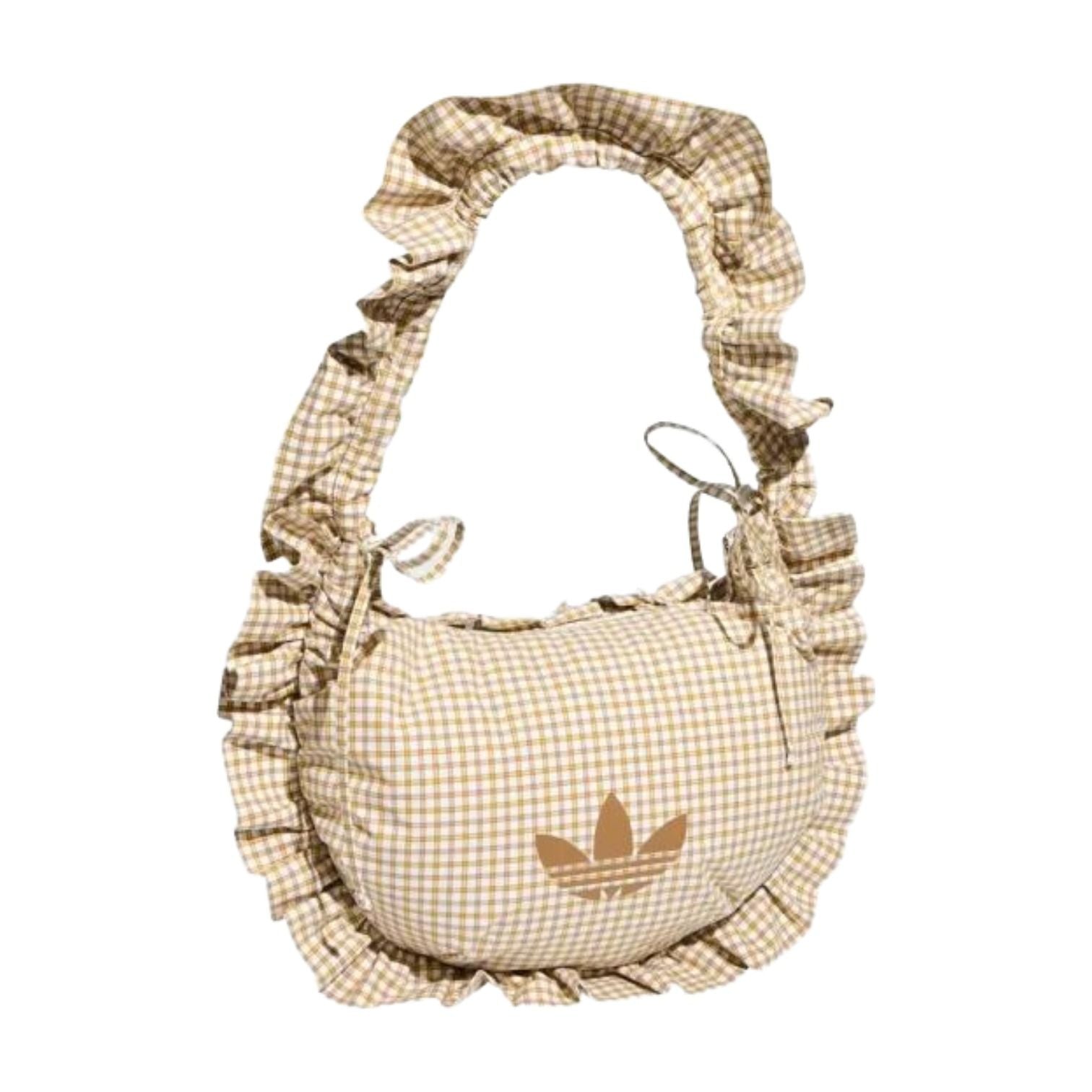 (WMNS) adidas Plaid Ruffle Bag 'Beige' KX6986