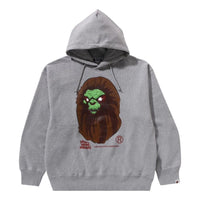 A Bathing Ape Horror Mad Face Relaxed Fit Pullover Hoodie 'Grey' 1K70-114-003-GRY