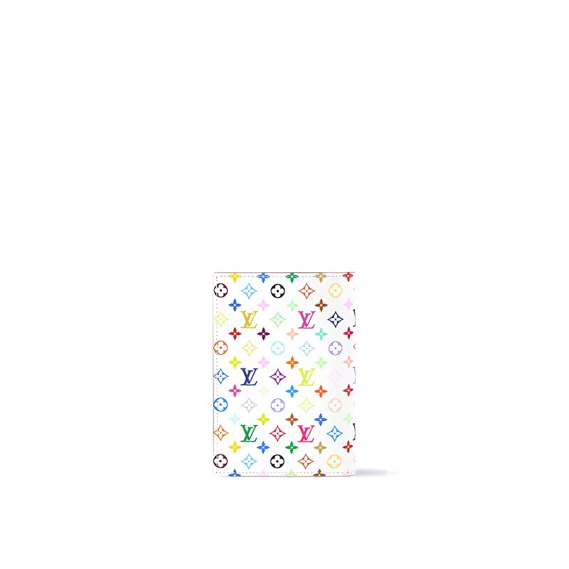 LOUIS VUITTON X Takashi Murakami Passport Cover White Multicolored