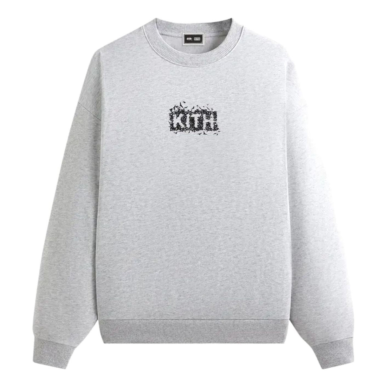 KITH x Batman Bats Vintage Nelson Crewneck 'Light Heather Grey' KHM032789-002