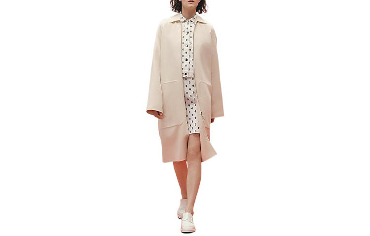 HERMES SS23 Velvet Jackets Women's Braided String White