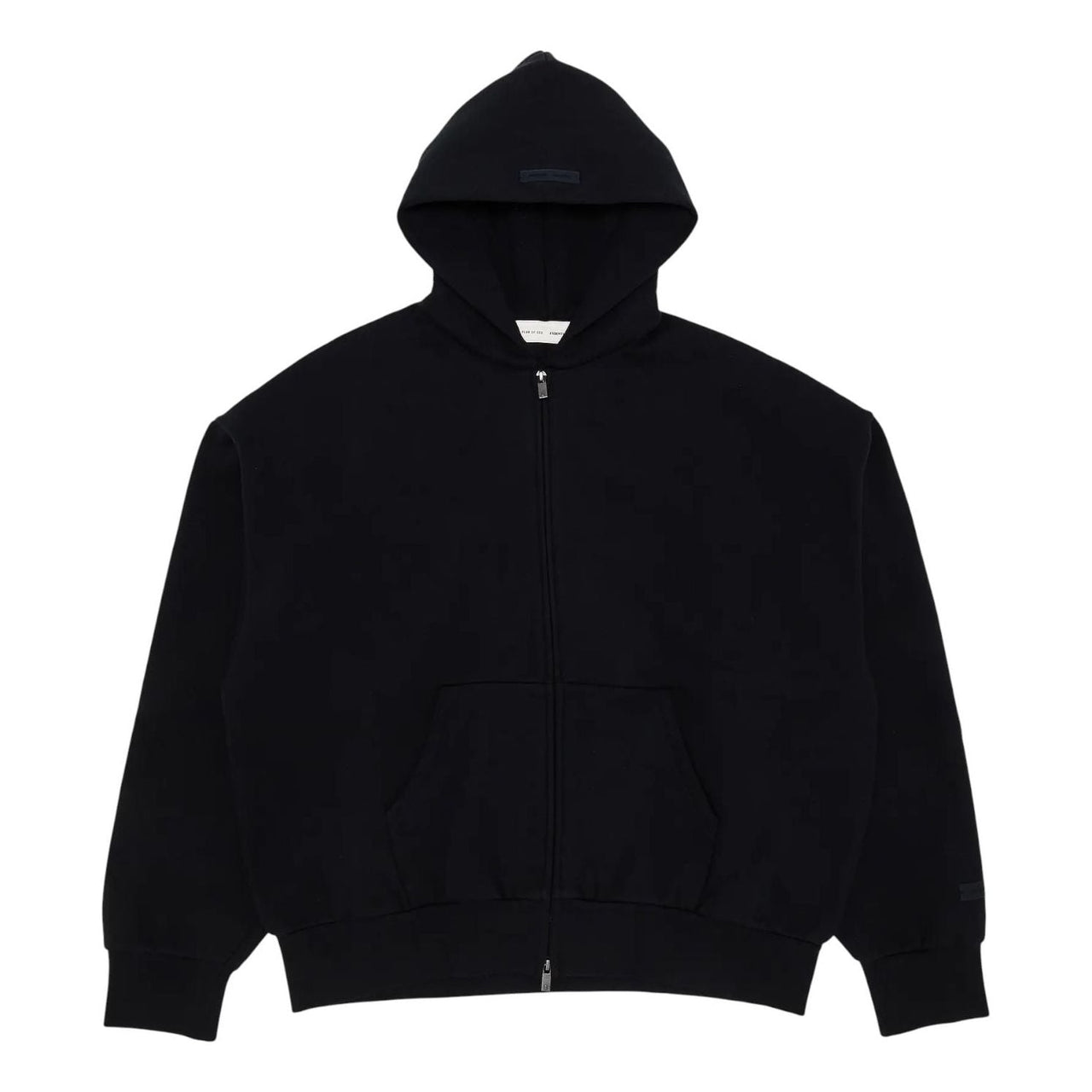 Fear of God Essentials Classic Full Zip-Up Hoodie 'Jet Black' 192AS254780F