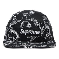 Supreme Floral Jacquard Camp Cap 'Black' SS25H36-BLACK