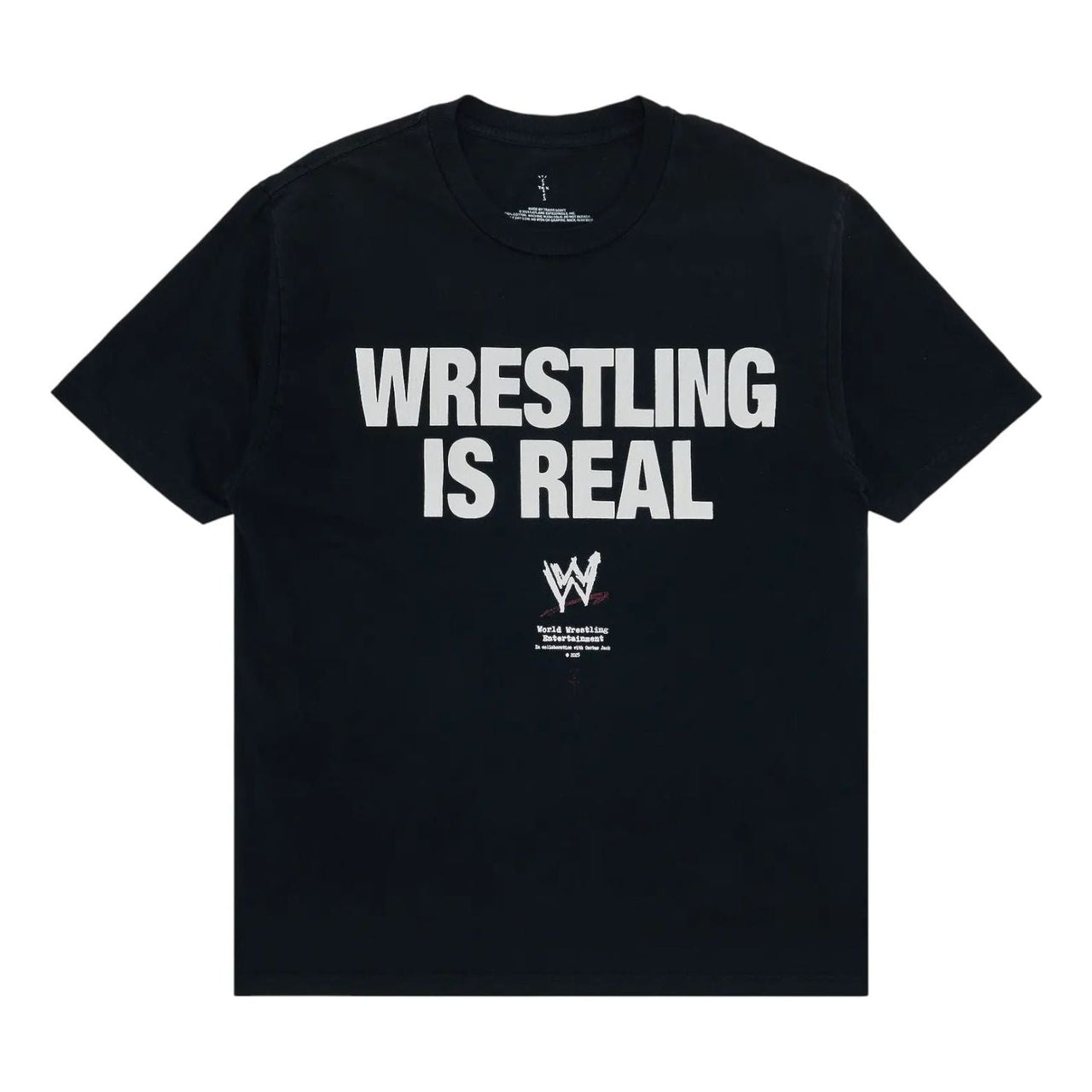 Travis Scott Wrestling Is Real T-shirt 'Black' 01945-1SS2504CJBTSW-BLAC