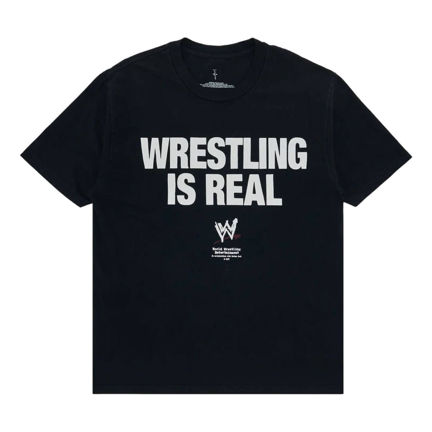 Travis Scott Wrestling Is Real T-shirt 'Black' 01945-1SS2504CJBTSW-BLAC