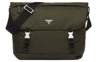 PRADA Recycled Nylon Saffiano Leather Messenger Bag Crossbody Bag Shoulder Bag Men's Moss Green