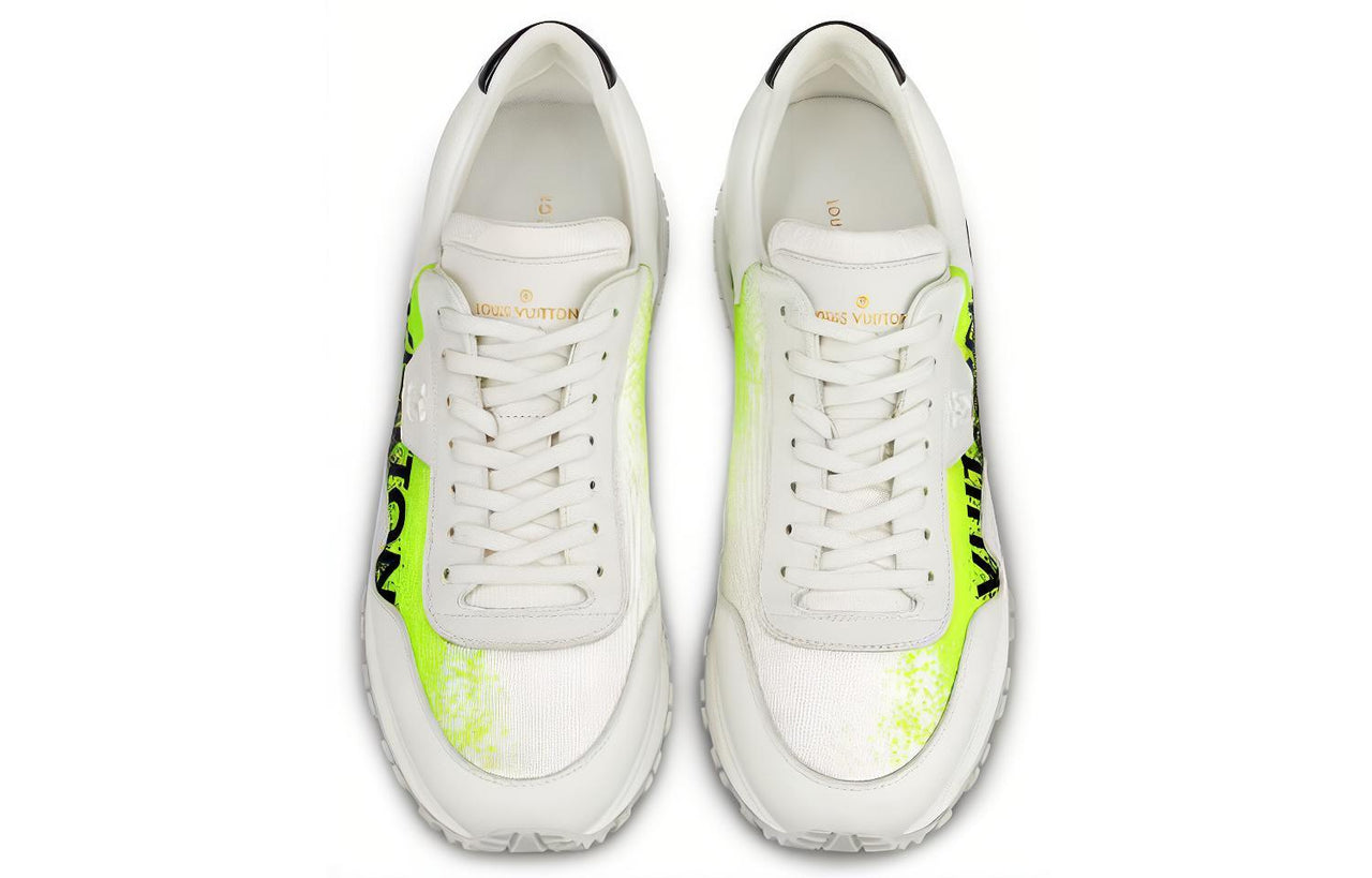 LOUIS VUITTON Run Away Low Top Casual Shoes Men's Yellow White