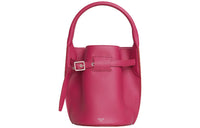 CELINE Cow Leather Bucket Bags Shoulder Bag Crossbody Bag Handbags Women's Raspberry