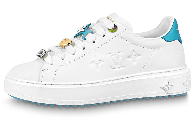 LOUIS VUITTON Time Out Sneakers 'White With Blue' Women's