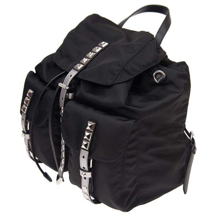 PRADA Canvas Backpack Women's Black