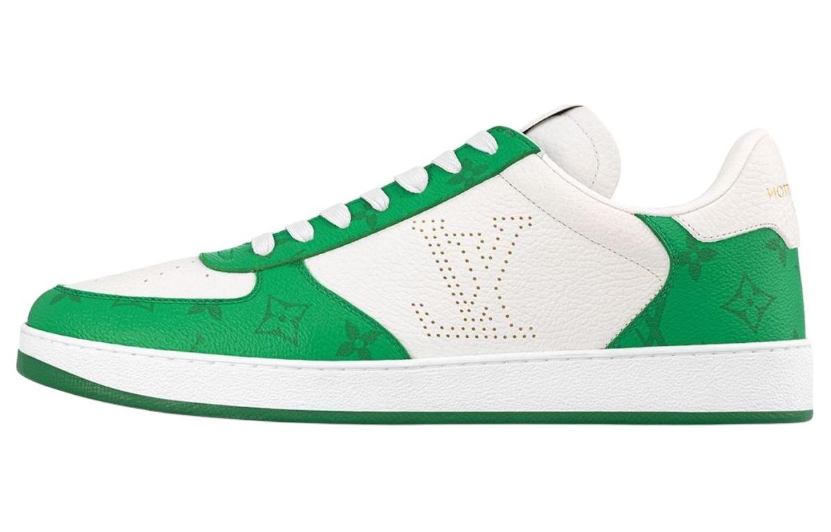 LOUIS VUITTON Rivoli Low-Top Skateboard Shoes Men's White Green