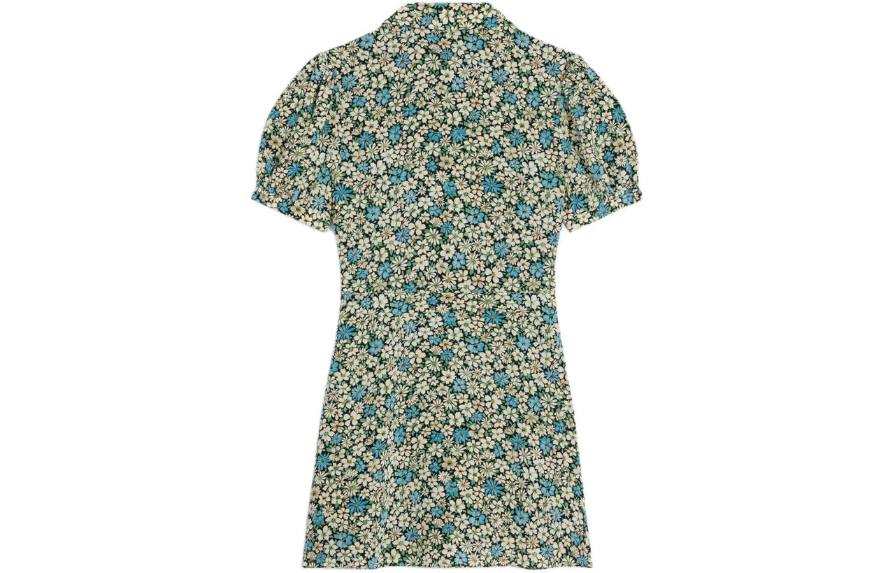 CELINE Babydoll Mini Dress In Crepe De Chine