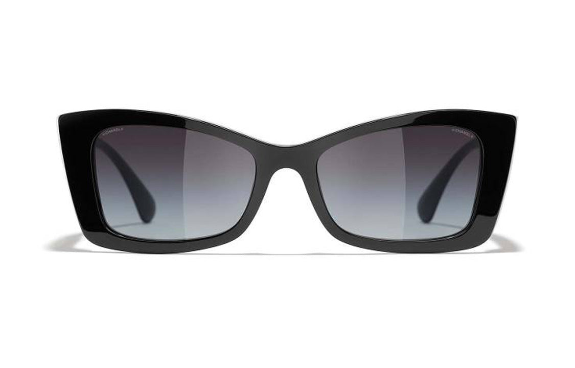 CHANEL Plate Frame Acetate Butterfly Sunglasses Women's