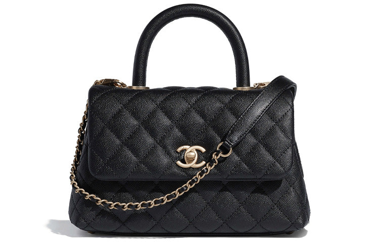 CHANEL Small Coco Handbag Black A92990