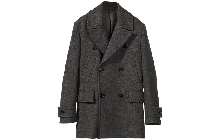 HERMES Coats Men Medium Gray