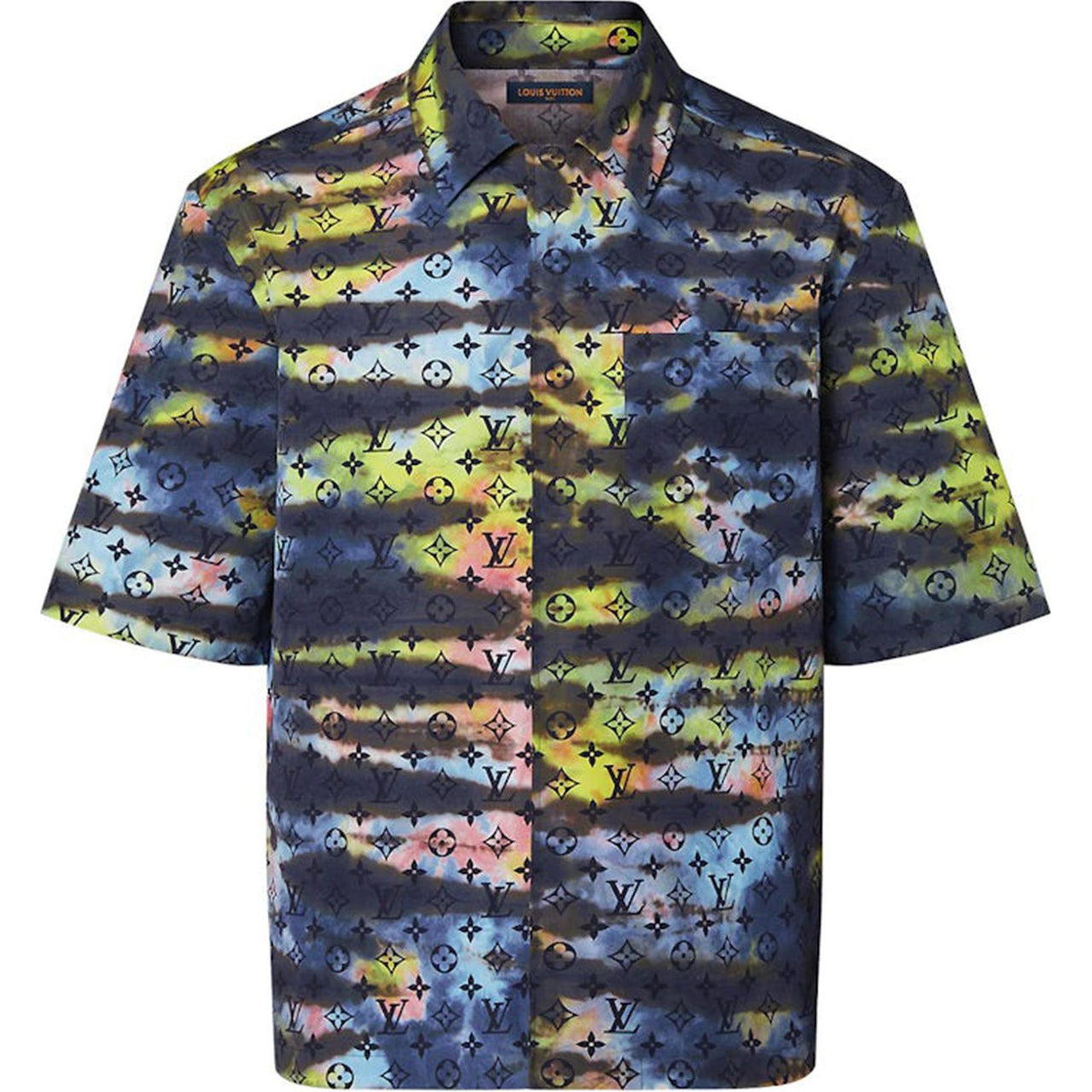 LOUIS VUITTON Zipped Monogram Tie Dye Shirt