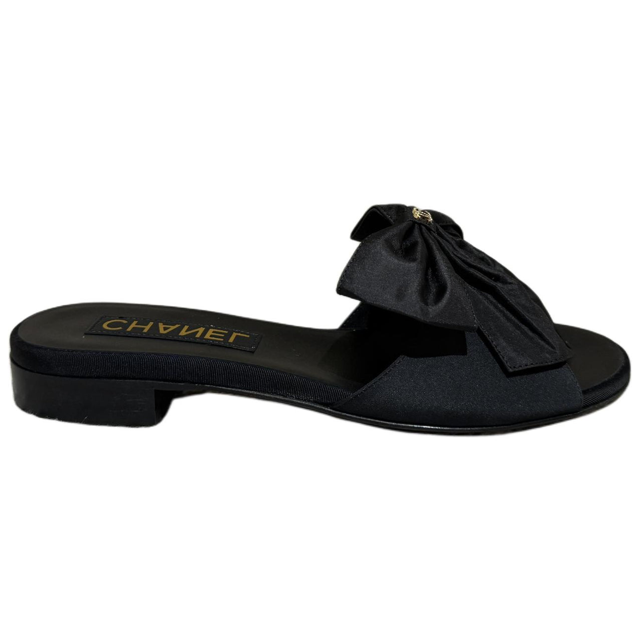 CHANEL Slide Slippers Women's Black