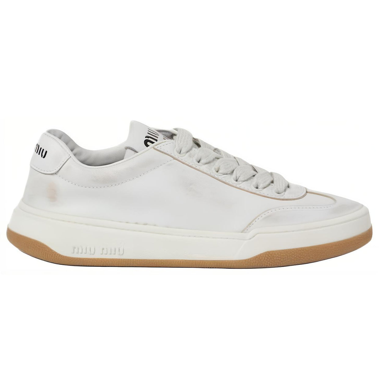 MIU MIU Low Top Skateboard Shoes Women's White