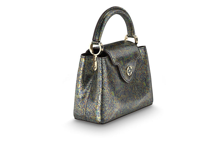 LOUIS VUITTON Capucines Lizard Skin Shoulder Bag Crossbody Bag Handbag Mini Women's Midnight Blue