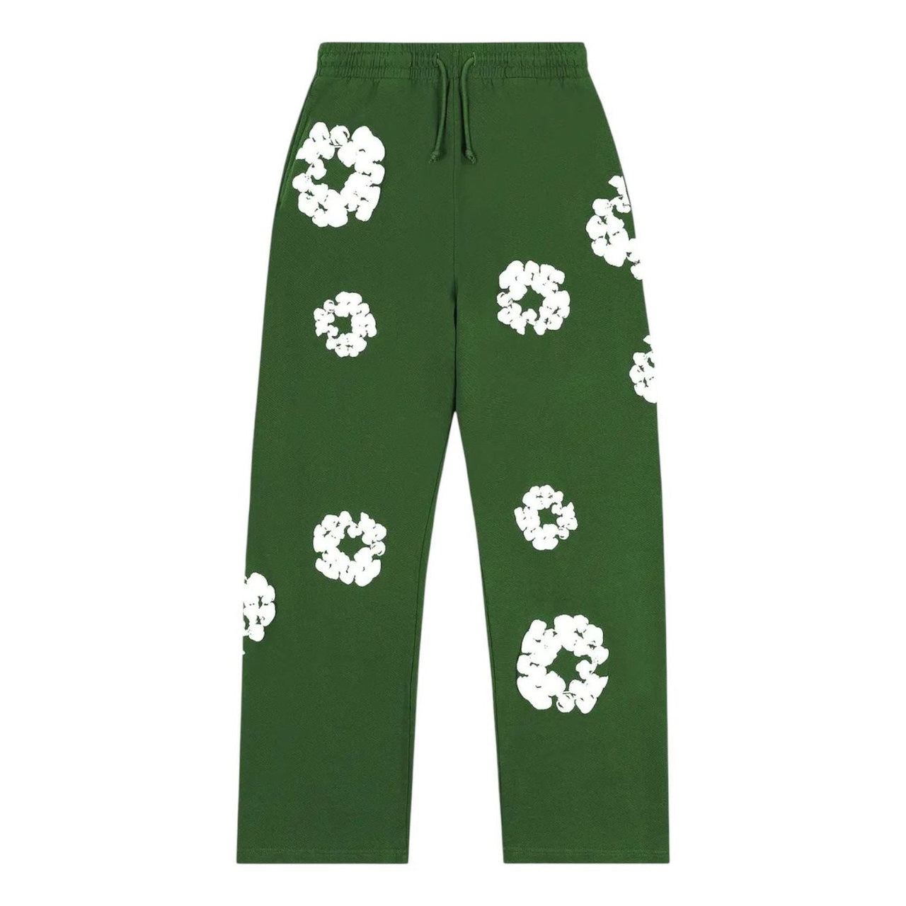 Denim Tears Cotton Wreath Baggy Sweatpants 'Green' SS25BAS11402053