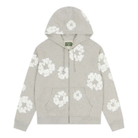 Denim Tears Cotton Wreath Zip Hoodie 'Grey' SS25TZH11412037