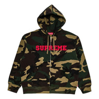 Supreme Collegiate Appliqué Zip Up Hooded Sweatshirt 'Woodland Camo' FW25SW28-WOODLAND-CAMO