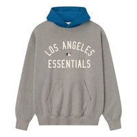 Fear of God Essentials FW25 Dodgers Sport Hoodie 'Concrete Heather Blue Sapphire' 192ML252009F