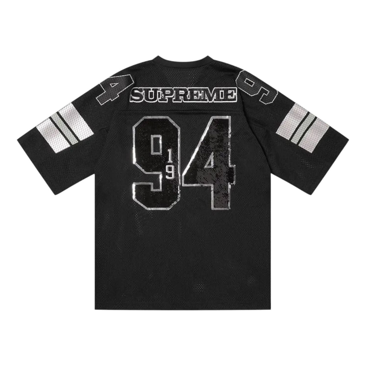 Supreme Sequin Football Jersey 'Black' FW25KN22-BLACK