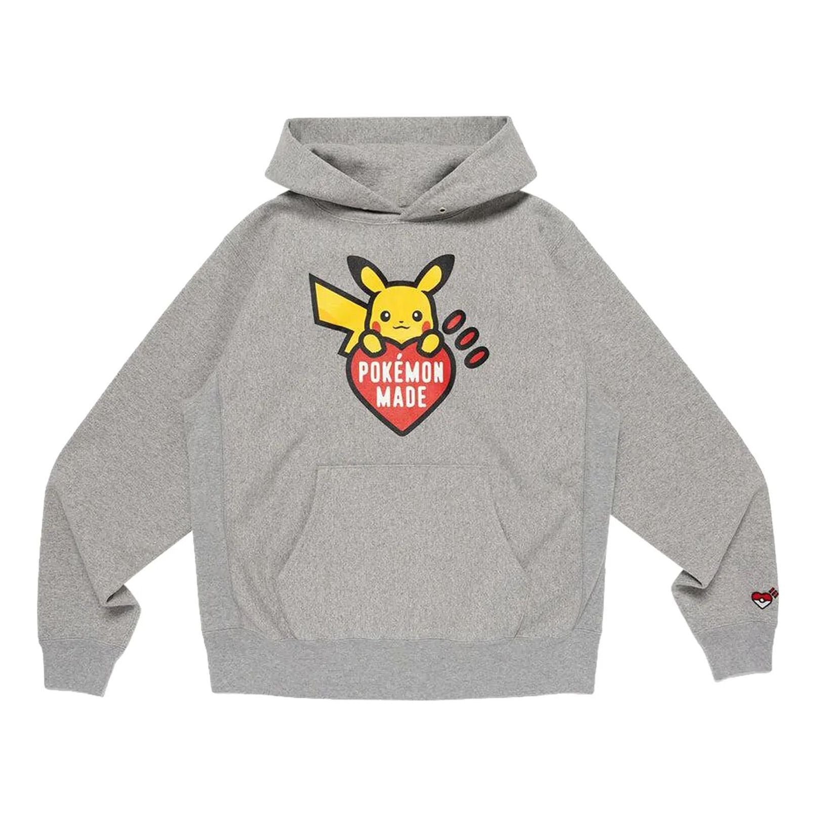 HUMAN MADE x Pokemon Made Pikachu Heavyweight Hoodie 'Grey' XX30CS006-GREY